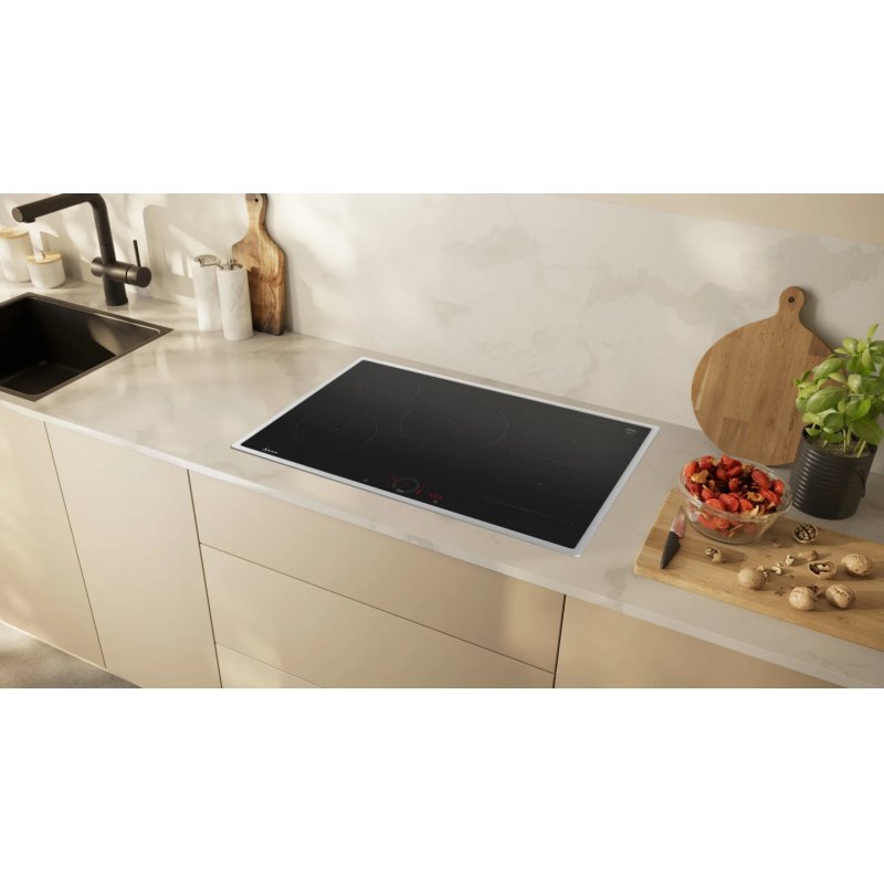 Neff T58SHW1L0 plaque Noir, Acier inoxydable Intégré 80 cm Plaque avec zone à induction 5 zone(s)