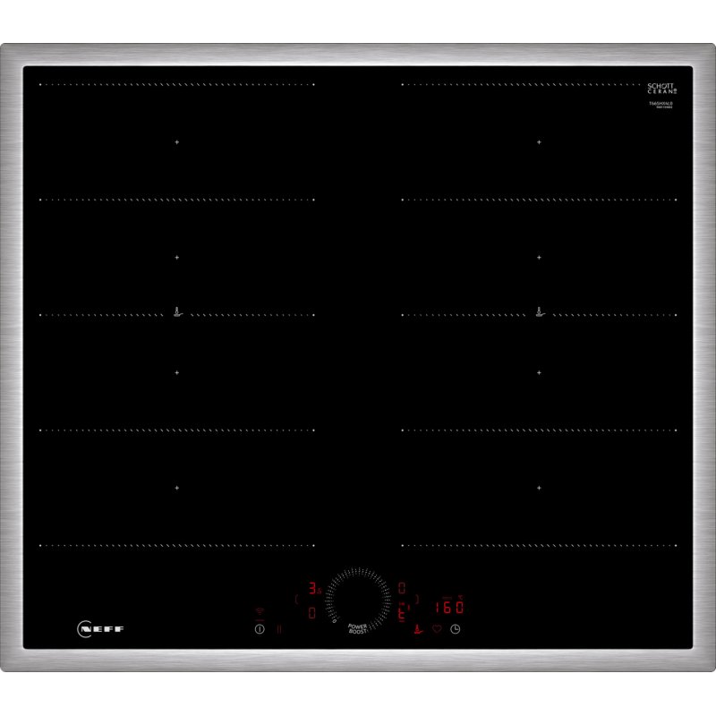 Neff T66SHX4L0 hob Black Built-in 60 cm Zone induction hob 4 zone(s)