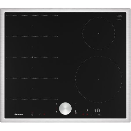 Neff T66STE4L0 hob Black, Stainless steel Built-in 60 cm Zone induction hob 4 zone(s)