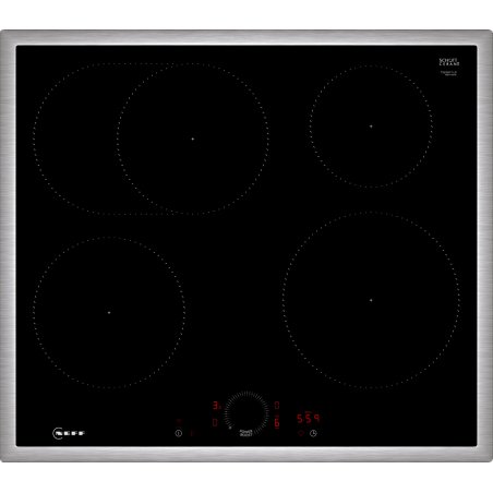 Neff T56SHF1L0 plaque Noir, Acier inoxydable Intégré 60 cm Plaque avec zone à induction 4 zone(s)
