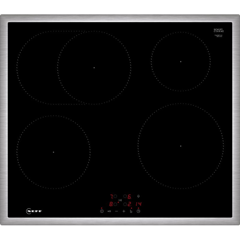 Neff T56SBF1L0 plaque Noir Intégré 60 cm Plaque avec zone à induction 4 zone(s)