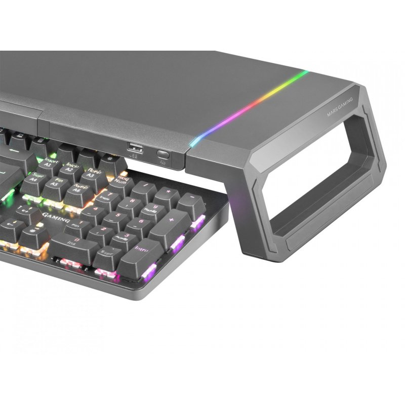 Support / Rehausseur pour Ecran Mars Gaming MGS One RGB (Noir)