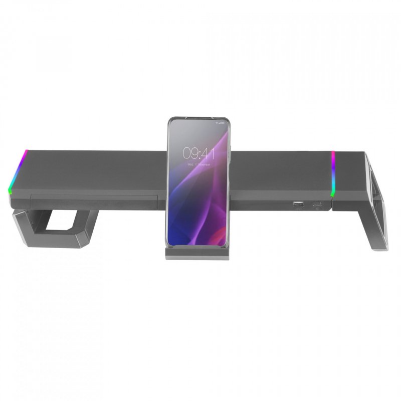 Support / Rehausseur pour Ecran Mars Gaming MGS One RGB (Noir)
