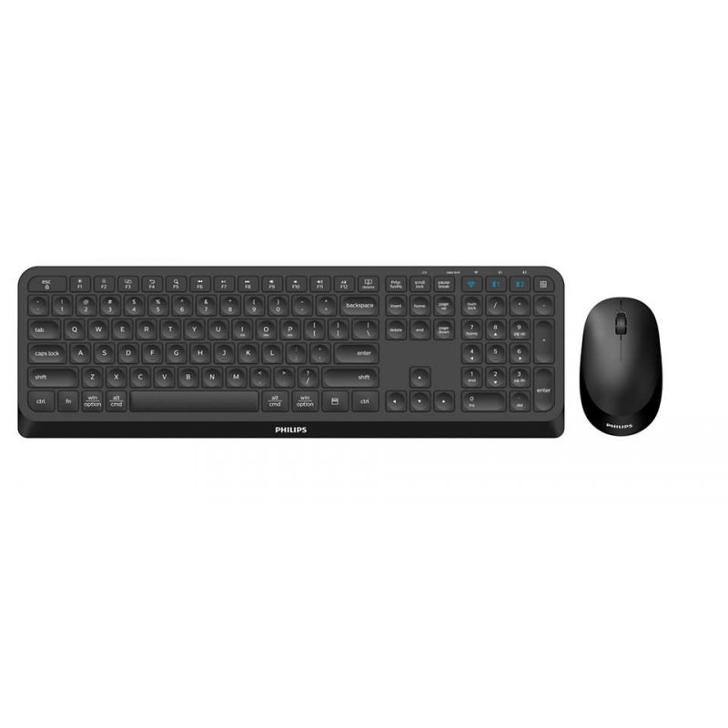 Philips 4000 series SPT6407B/19 keyboard Mouse included RF Wireless Bluetooth QWERTY English Black