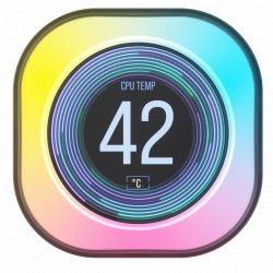 iCUE Link AIO LCD Screen Modul (null cm(null Zoll), weiß, für iCUE Link AIO Wasserkühlungen)