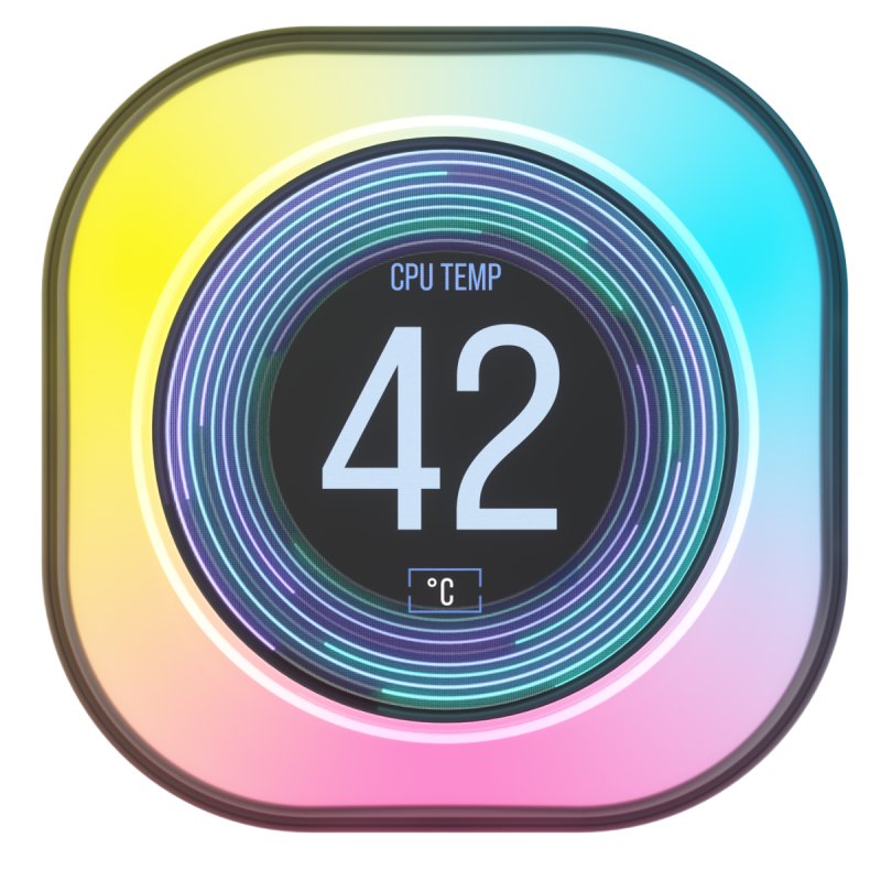 iCUE Link AIO LCD Screen Modul (null cm(null Zoll), weiß, für iCUE Link AIO Wasserkühlungen)