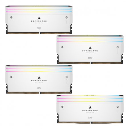DIMM 64 GB DDR5-6000 (4x 16 GB) Quad-Kit (weiß, CMP64GX5M4B6000C36W, Dominator Titanium, INTEL XMP)