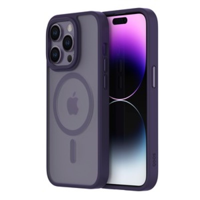 COQUE HYBRID SOFT AVEC SNAP IPHONE 14 PRO VIOLET