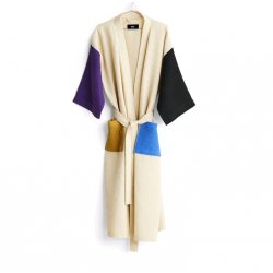 HAY - Waffle Bathrobe - Cream multi (541621)