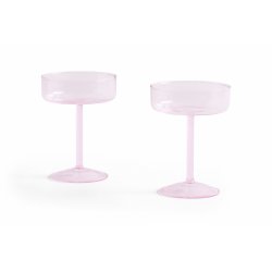 HAY - Tint Coupe Glass - Set of 2 - Pink