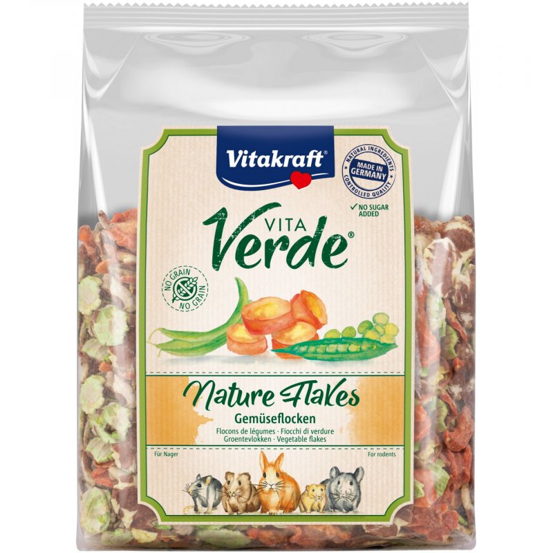 Vitakraft - VitaVerde Nature Flakes Vegetables for rodents 400g (38499)