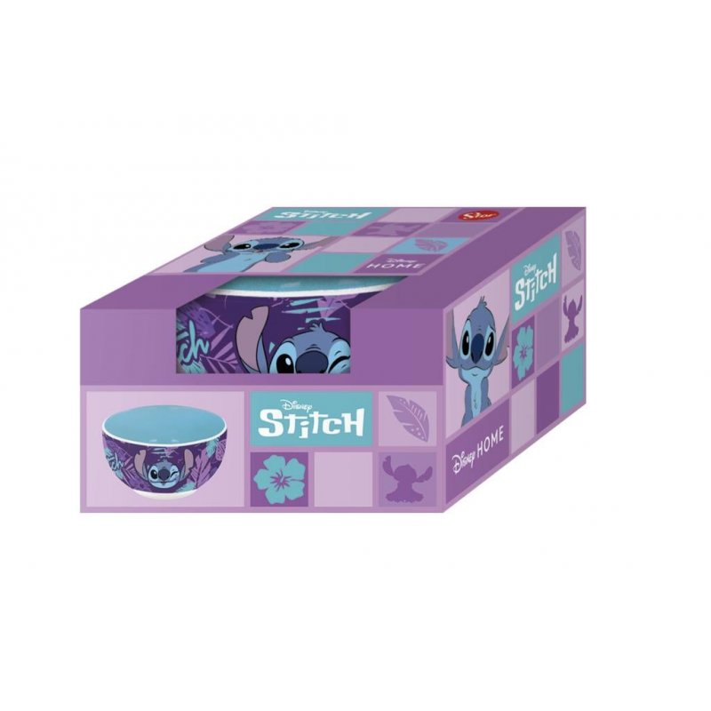 STITCH - Purple Flower - Bol Céramique in Gift Box 600ml