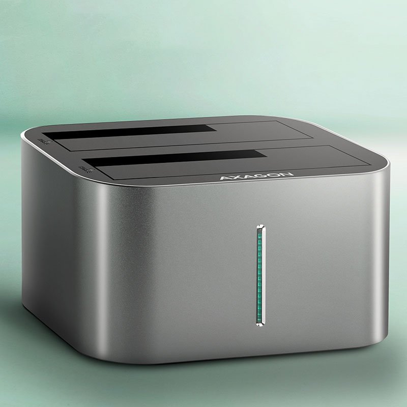AXAGON ADSA-DC USB3.2 Gen1 - 2x SATA 6G CLONE DUAL HDD Dock Station ASMedia
