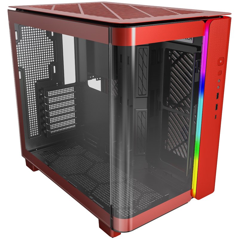 Montech KING 95 Midi-Tower, Tempered Glass, ARGB - rot