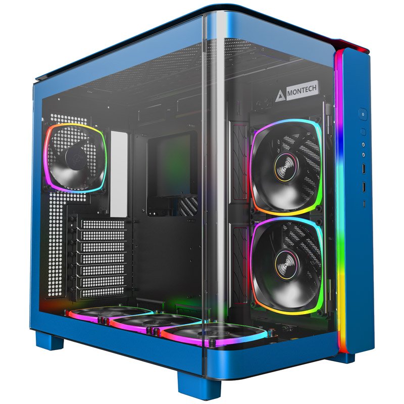 Montech KING 95 PRO Midi-Tower, Tempered Glass, ARGB - Berliner Blau