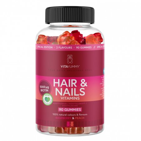 VitaYummy - Hair & Nails Rasberry/Peach 90 pcs