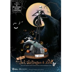 L'Étrange Noël de monsieur Jack statuette Master Craft Jack Skellington & Zero 39 cm