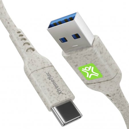 Eco Câble Xtrememac USB-C vers USB-A - 1 mètre - blanc