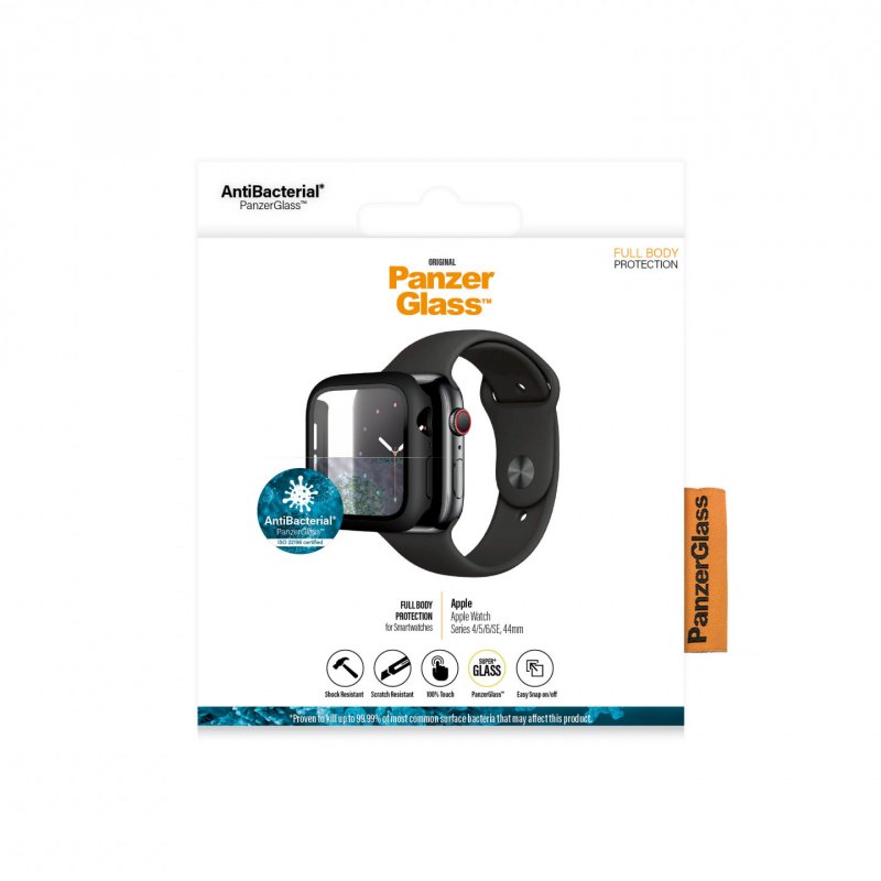 PanzerGlass 3641 accessoire intelligent à porter sur soi Protecteur d'écran Noir Verre trempé, Polyéthylène