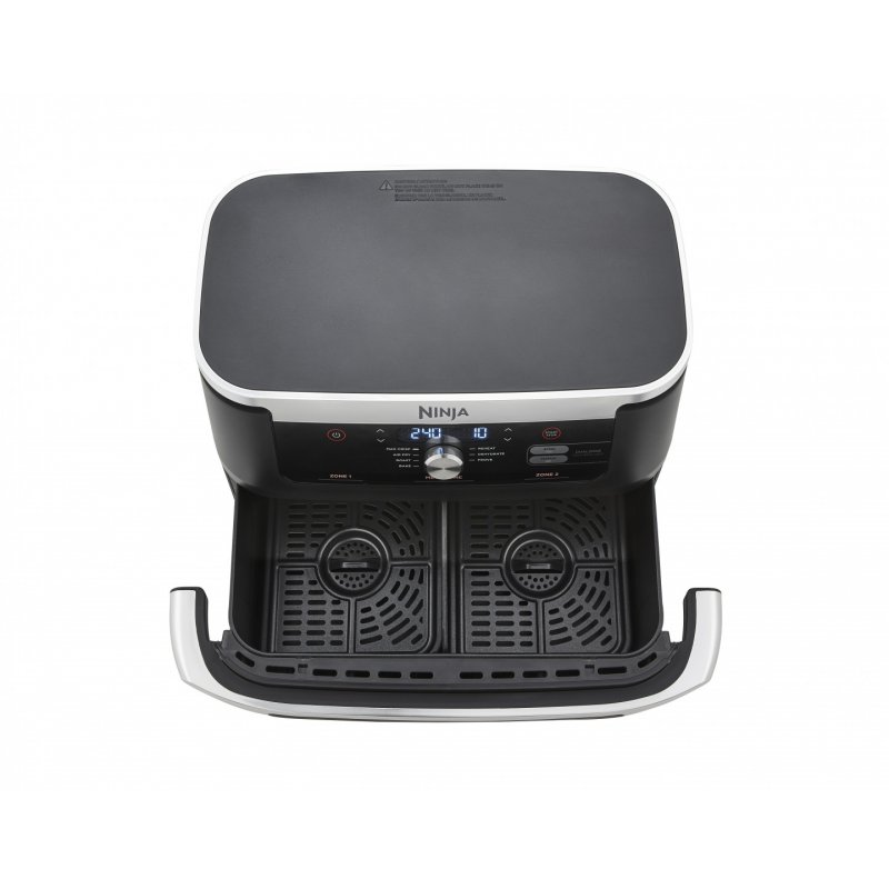 Ninja AF500EU friteuse Double 10,4 L Autonome 2470 W Friteuse d’air chaud Noir, Acier inoxydable