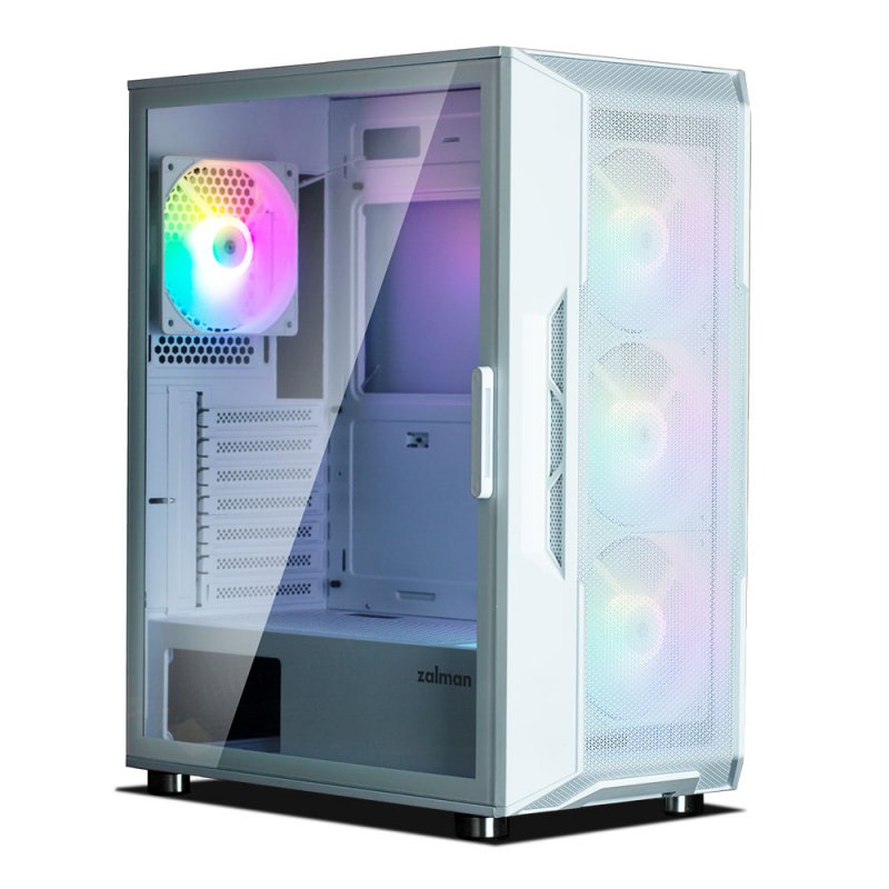 Boitier Moyen Tour ATX Zalman I3 Neo RGB avec panneau vitré (Blanc)
