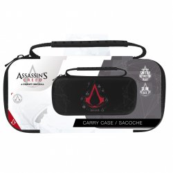 Assassin's Creed - Sacoche de transport Slim - Noire - Modèle Emblèmes pour Nintendo Switch et Switch OLED
