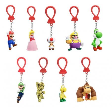 SUPER MARIO PORTE CLES MYSTERE PRESENTOIR DE 24PCS