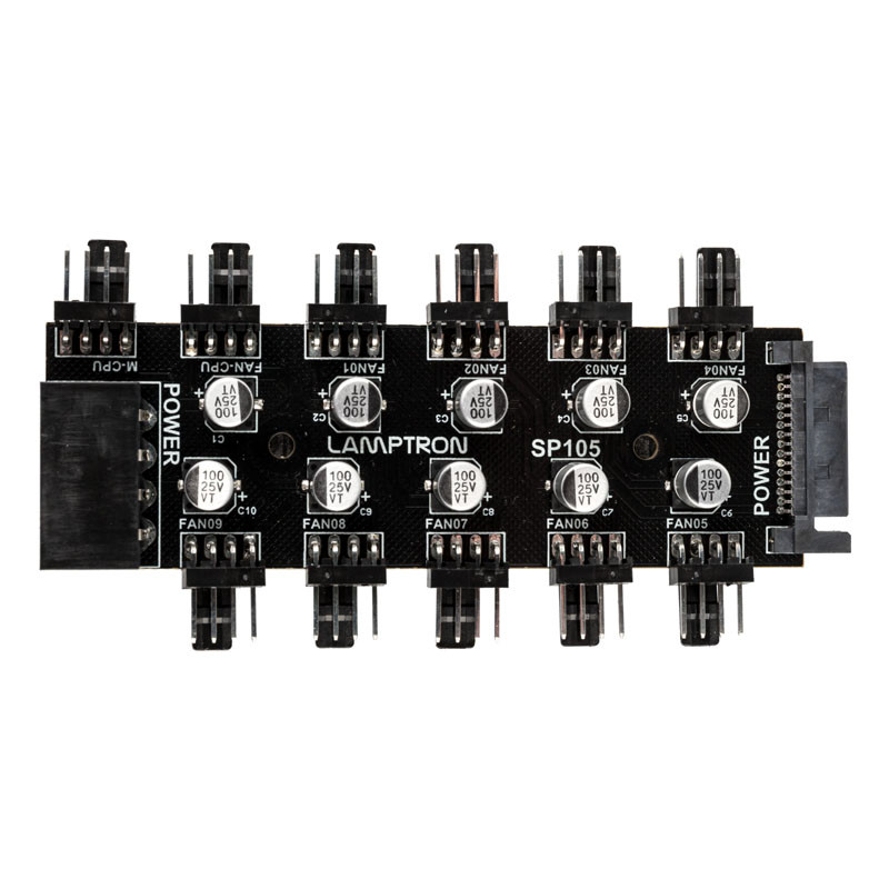 Lamptron compatible SP105 10x PWM-Lüfter-Hub