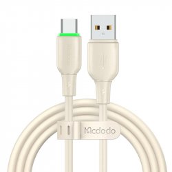 USB to USB-C Cable Mcdodo CA-4750 with LED light 1.2m (beige)