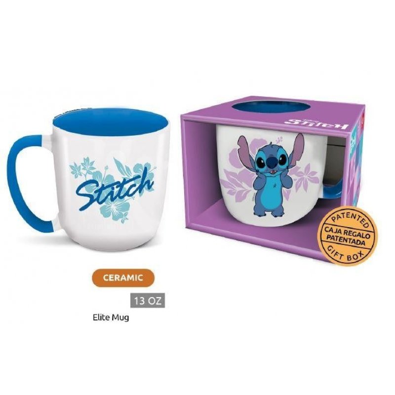 STITCH - Flower - Mug Elite Intérieur Coloré - 384ml