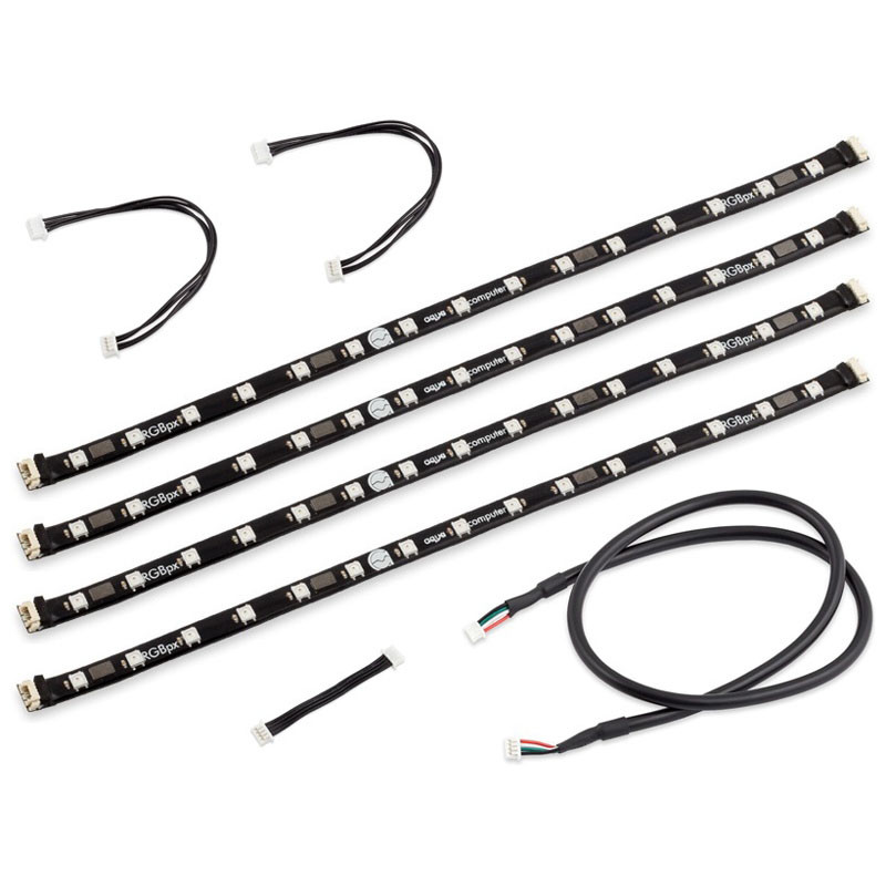 aqua computer compatible RGBpx Beleuchtungsset pour PC-Gehäuse, 60 adressier