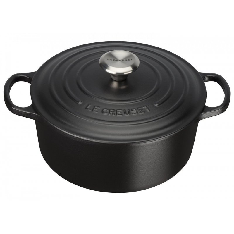 Le Creuset Signature Roaster round 24cm black Schwarz (21177240000430)