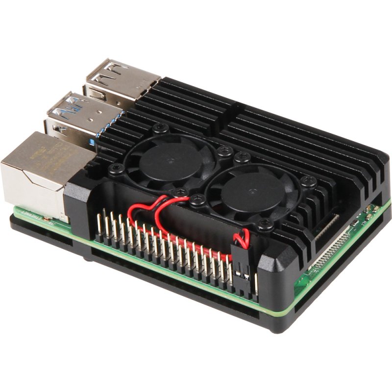 Aluminiumgehäuse+FAN   Raspberry Pi 4 bk