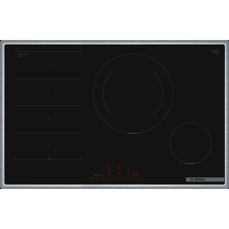 Bosch Serie 6 PXE845HC1E plaque Noir Intégré 80 cm Plaque avec zone à induction 4 zone(s)