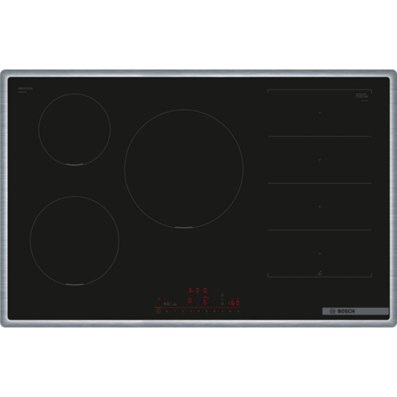 Bosch Serie 6 PXV845HC1E hob Black Built-in 80 cm Zone induction hob 5 zone(s)