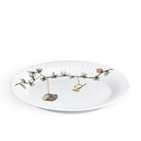 Kähler - Hammershøi Christmas Plate Ø19 cm white with deco (18142)