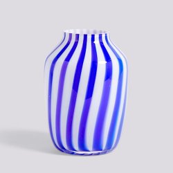 Hay 507377 vase Vase en forme d'amphore Verre Bleu, Blanc