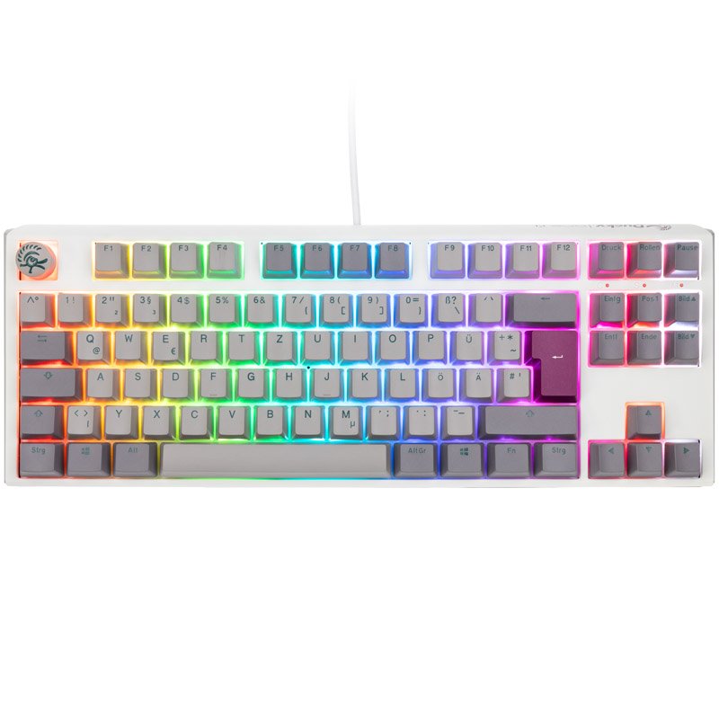 Ducky One 3 Mist Grey TKL Gaming Tastatur, RGB LED - MX-Ergo-Clear
