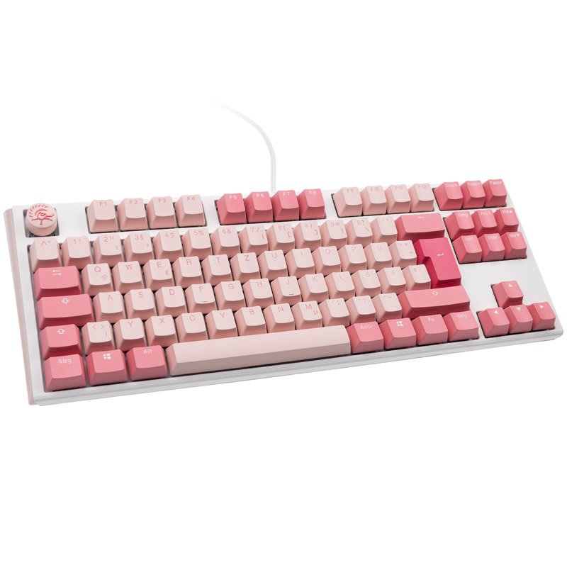 Ducky One 3 Gossamer Pink TKL Gaming Tastatur - MX-Ergo-Clear