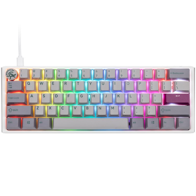 Ducky One 3 Mist Grey Mini Gaming Tastatur, RGB LED - MX-Ergo-Clear (US)