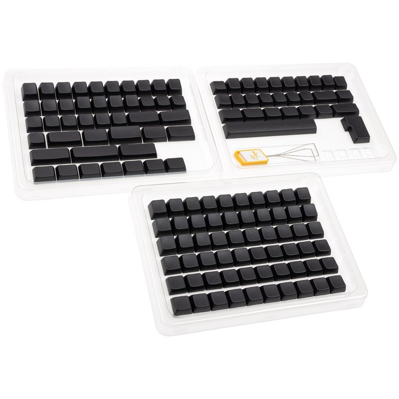 Ducky Blank Black PBT Set, MDA-Profil - 133 Keycaps