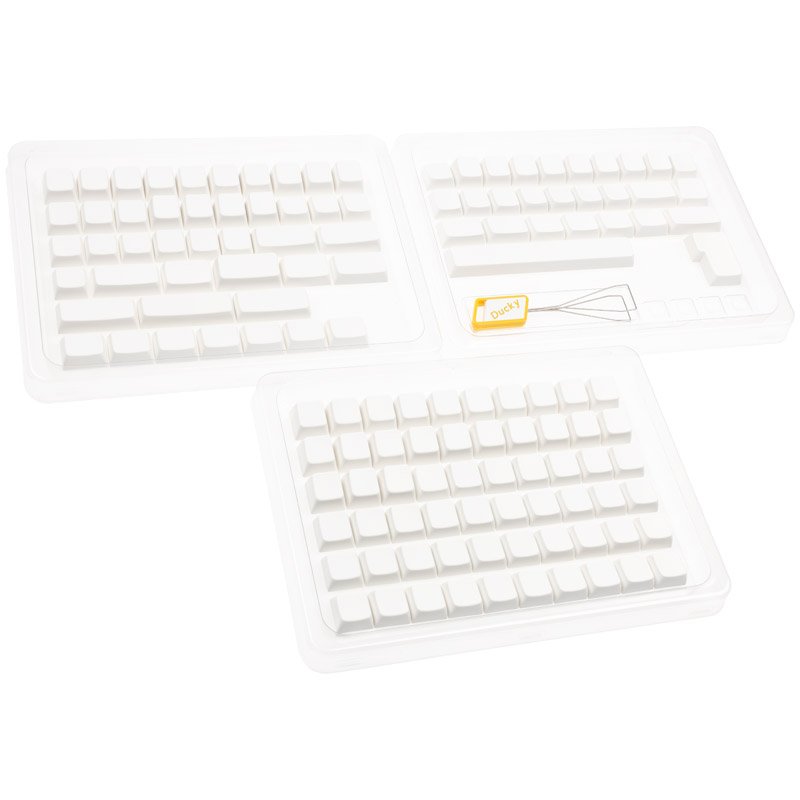 Ducky Blank White PBT Set, MDA-Profil - 133 Keycaps