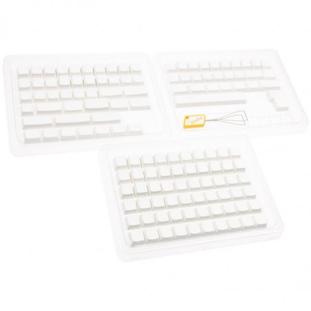 Ducky Blank White PBT Set, MDA-Profil - 133 Keycaps