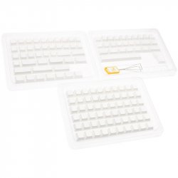 Ducky Blank White PBT Set, Cherry-Profil - 133 Keycaps