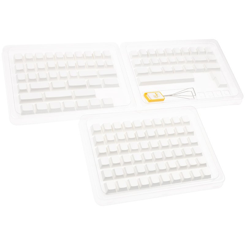 Ducky Blank White PBT Set, Cherry-Profil - 133 Keycaps