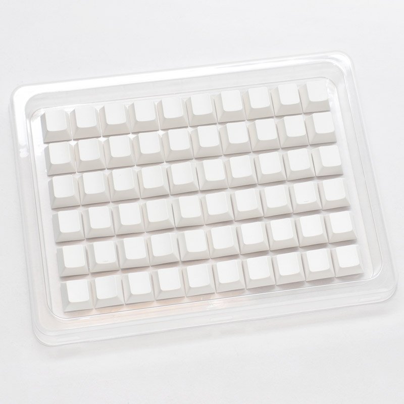 Ducky Blank White PBT Set, Cherry-Profil - 133 Keycaps
