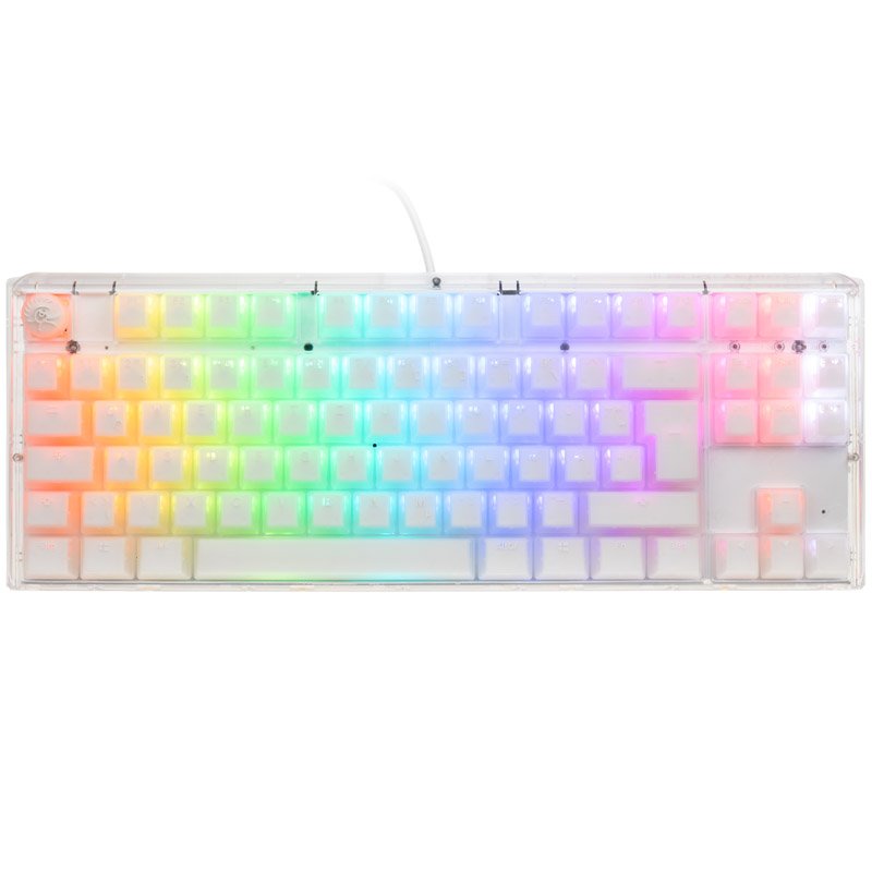 Ducky One 3 Aura White TKL Gaming Tastatur, RGB LED - MX-Silent-Red