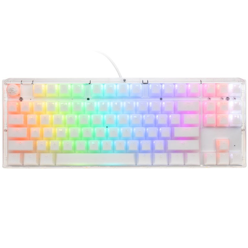 Ducky One 3 Aura White TKL Gaming Tastatur, RGB LED - MX-Silent-Red (US)