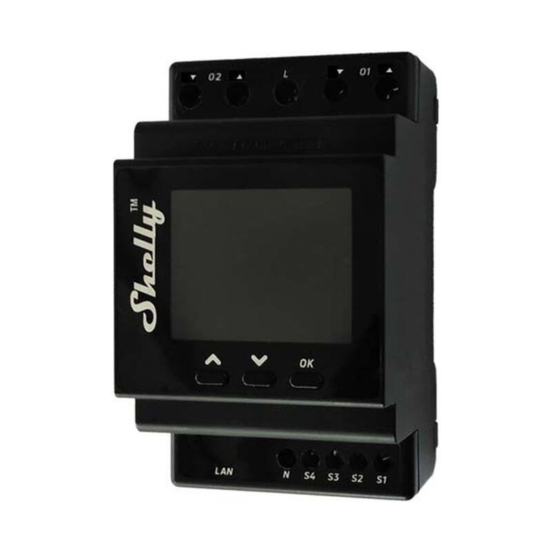 Home Shelly Relais "Pro Dual Cover PM" 2x Rolladensteuerung WLAN LAN BT