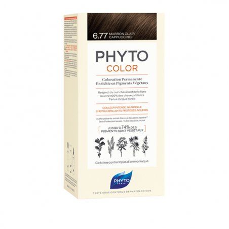 PHYTO COLOR KIT COLORATION 6.77 (Colour 50ml Activator 50ml Conditioner 12ml)